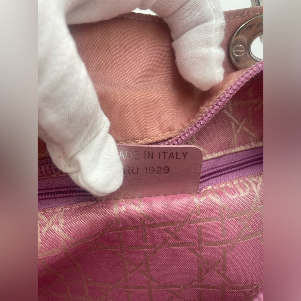 Lady Dior Pink Cannage bag w/ shoulder strap and COA - Picture 15 of 17